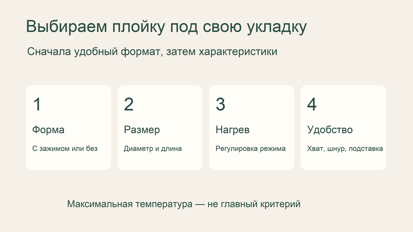 Четыре критерия выбора плойки для волос.